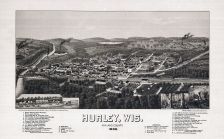 Hurley 1886 Bird's Eye View 17x27, Hurley 1886 Bird's Eye View